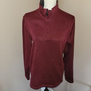 Wrangler Authentics Burgundy Half-Zip Pullover